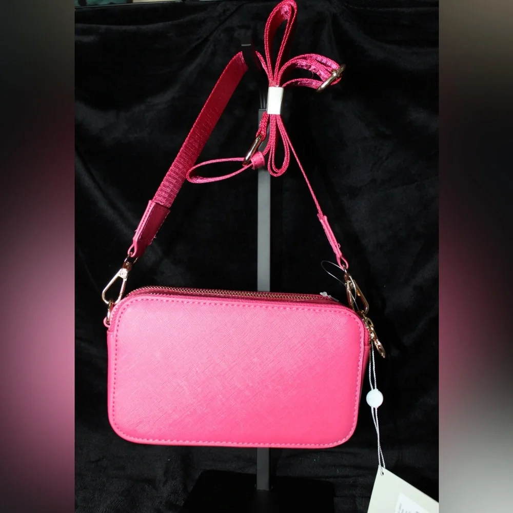 Valentino Orlandi Fuchsia Studded Crossbody Bag - Picture 10 of 10